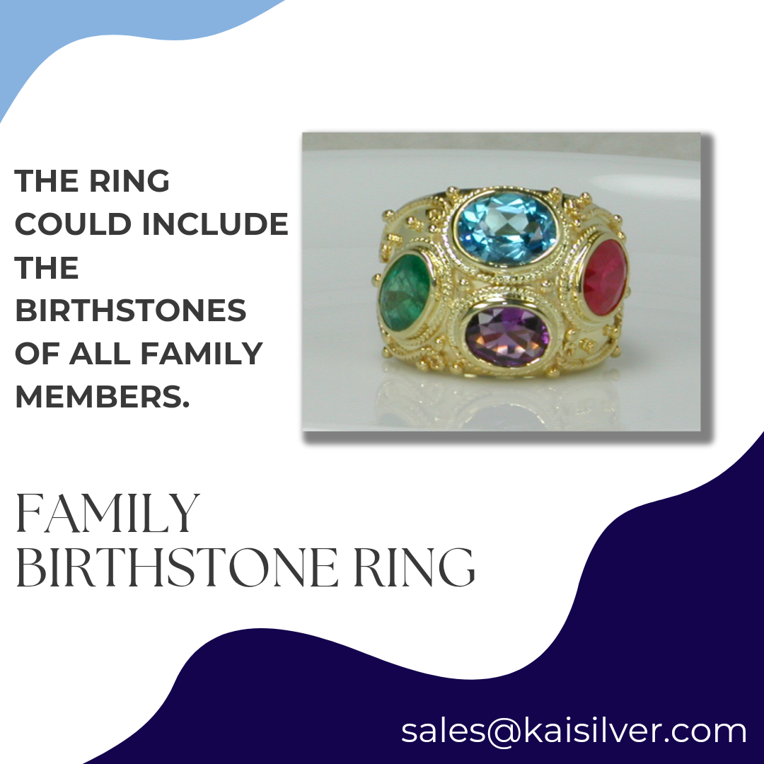 birthstone ring  family custom made