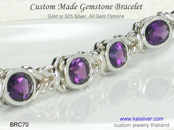 gemstone bracelet custom