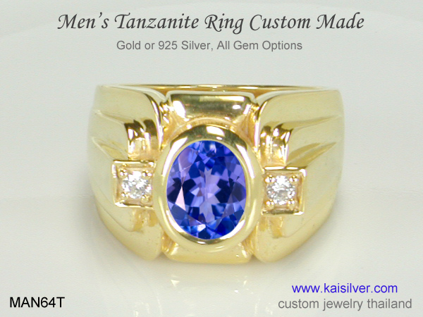 tanzanite men's rings 
