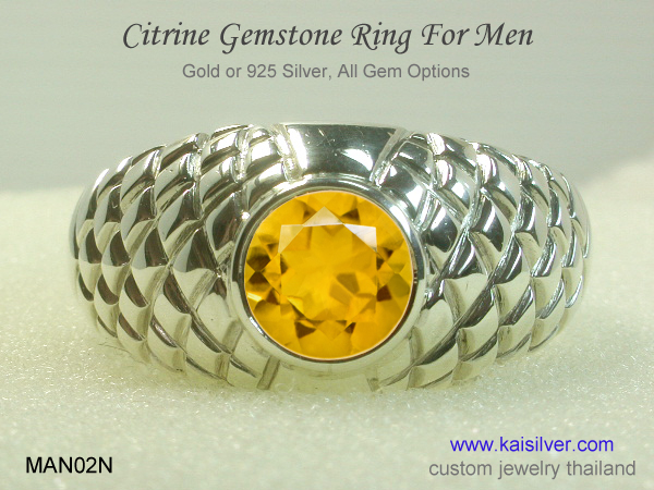 citrine ring for men