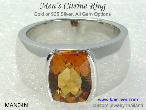 citrine ring for men