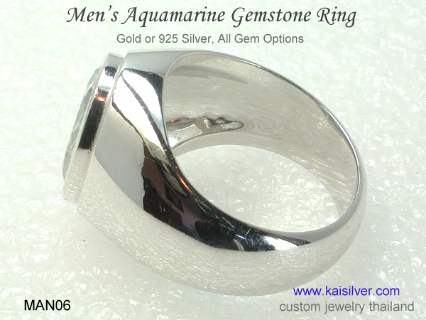 large gemstone ring for men
