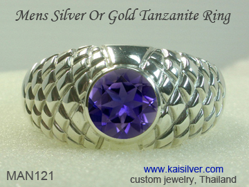 tanzanite ring for men