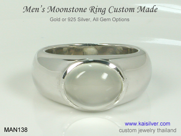 men's moonstone ring 