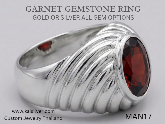 men's silver ring