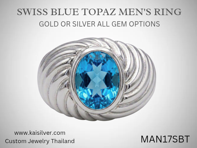 big topaz ring silver or gold