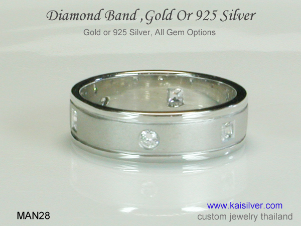 diamond wedding band his her