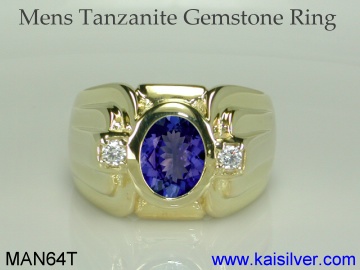 tanzanite men's rings