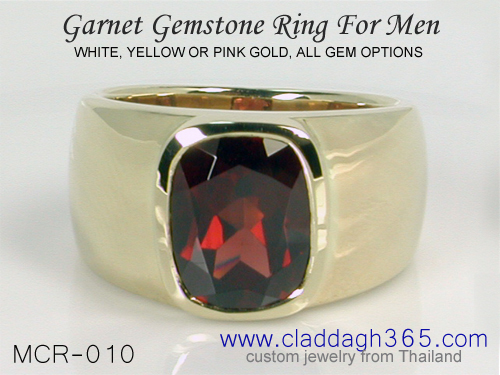 garnet rings for men
