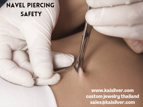 wear belly ring, safety tips on piercing the navel