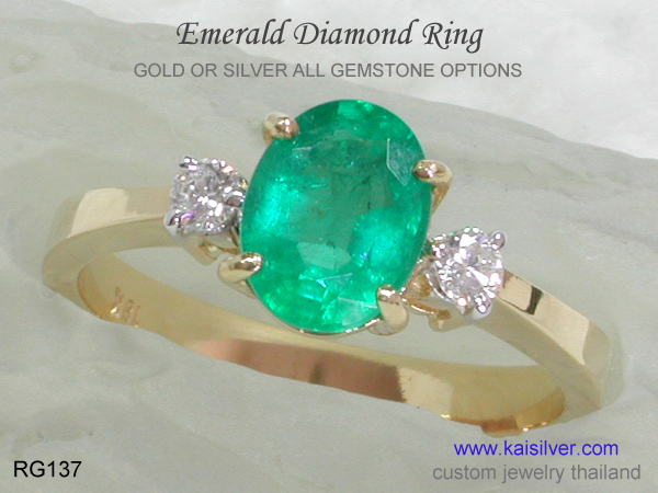emerald ring gold 