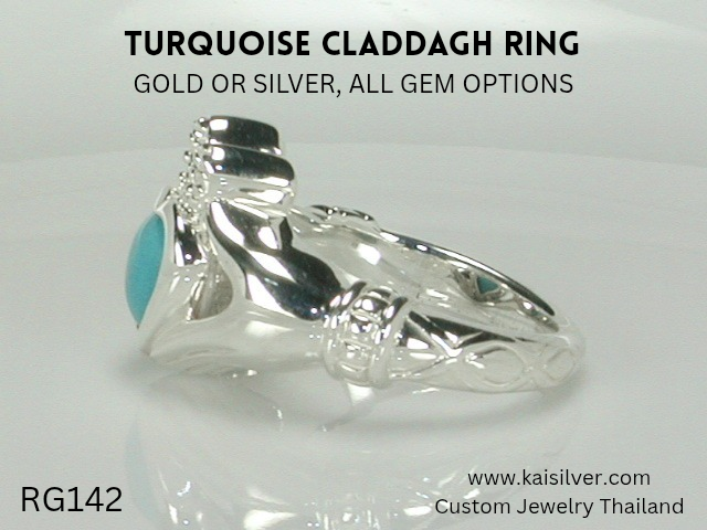 claddagh turquoise ring