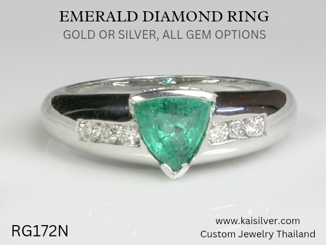 emerald gold ring kaisilver