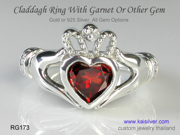 birthstone meaning cladagh ring