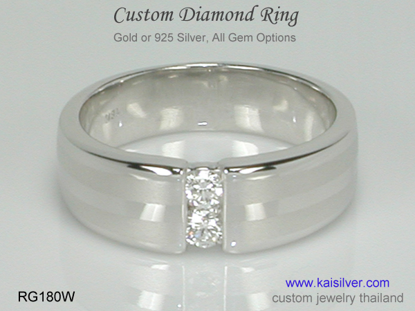 white gold diamond band ring 