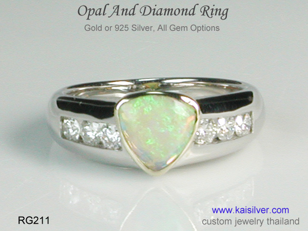 opal gemstone ring