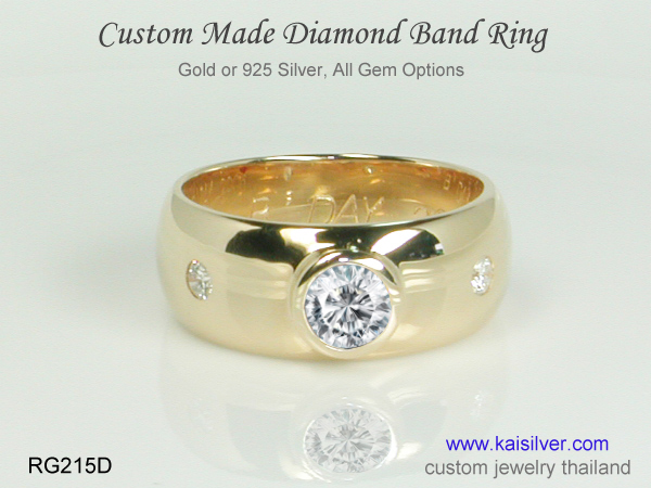 gold or silver diamond band 