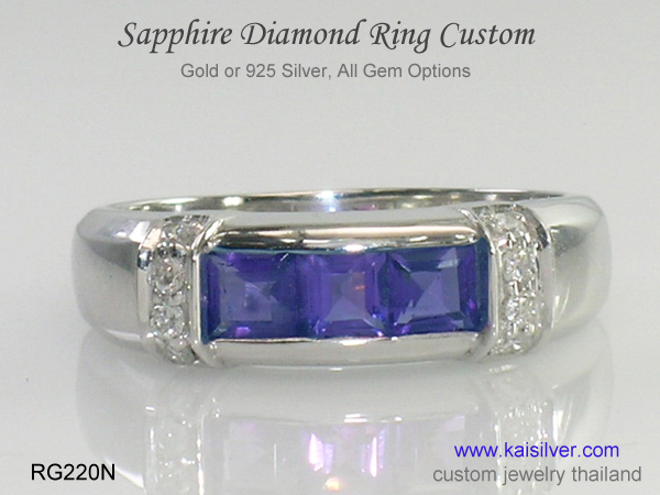 sapphire band ring september birthstone